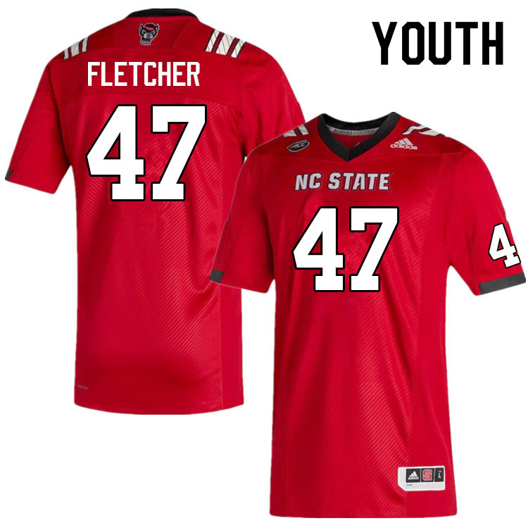 Youth #47 Jamison Fletcher NC State Wolfpack College Football Jerseys Sale-Red